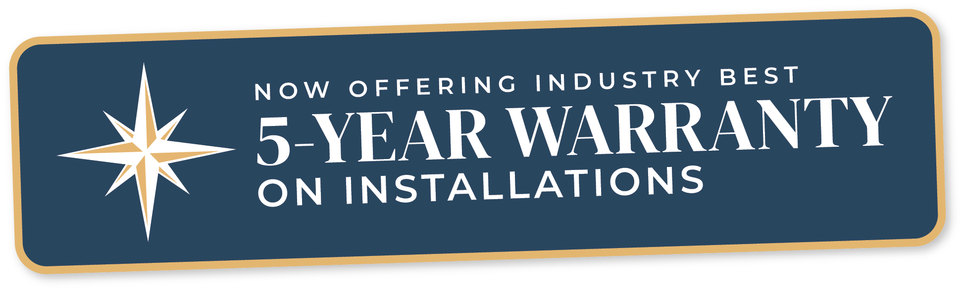 5-Year Warranty On Installations at Robinson's Aluminum